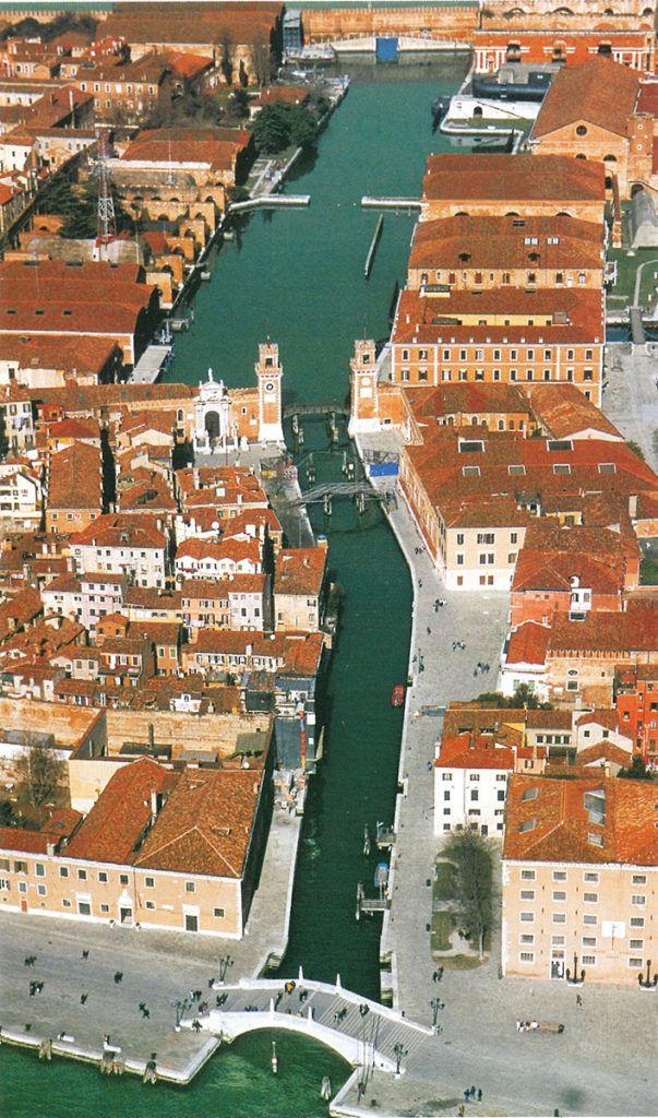 Venezia: Rio dell'Arsenale, veduta aerea